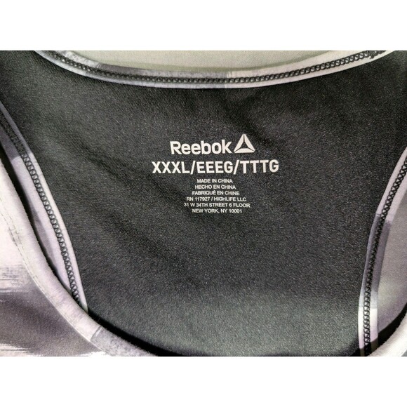 2 Reebok Gravity Sports Bras XXXL Padded Medium Support Black & Windsor Wine NWT - Picture 4 of 10